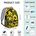 thumbnail image 6 of Sunflower Backpack for School,Cute School Bag,Schoolbag with Adjustable Shoulder Straps & Padded Back,15.3"x11"x6.7", 6 of 6