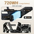 thumbnail image 4 of Luckeep X1 Lite Foldable Electric Bike for Adults 1500W Peak Motor,720WH Removable Battery,28MPH 60 Miles Long Range,20"*4" Fat Tire All-Terrain E-bike with Front Suspension,Mountain Electric Bicycle, 4 of 10