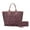 Purple, variant on MKF Collection Vegan Leather Tote Bags for Women with Wristlet Wallet, Fashionable Purse Handbag by Mia K. Coffee