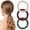 Red & Dark Green & Beige, variant on Silk Hair Ties Thin 0.4 Inch Wide, Mulberry Silk 6A 22 Momme, Soft & Gentle No-Crease for Fine Hair, Ponytail Hold, Women & Girls, Fabric Sample Included (Red & Dark Green & Beige)