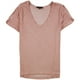 thumbnail image 1 of Sanctuary Clothing Camiseta básica de manga torcida para mujer, rosa, mediana, 1 of 1