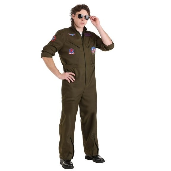 Flight Suit Top Gun Costume for Adults