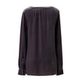 thumbnail image 5 of Scyoekwg Long Sleeve Tee Shirts for Women Trendy V-Neck Tunic Tops Classic Solid Colors Velvet Buttons Pokets Casual Loose Lightweight Blouses Long Sleeve Shirts Comfy Pullover Shirts Purple S, 5 of 5