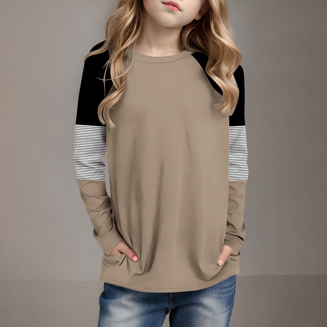 Cowsor Chandail à Manches Longues à Col Rond pour Enfants – Mélange de Coton Doux, Unisexe (4-14 Ans)