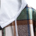 thumbnail image 6 of Deals LYXSSBYX Long Sleeve Shirts for Men Men Casual Patchwork Fashion Plaid Hooded Button Long Sleeve Shirt Blouse, 6 of 9