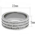 thumbnail image 3 of Silver Womens Ring Anillo Para Mujer 316L Stainless Steel Ring with Top Grade Crystal Liguria, 3 of 4