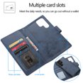 thumbnail image 4 of Allytech Wallet Case for Samsung Galaxy S22 Ultra 5G (6.8 inch) 2022 Model, Detachable Bumper PU Leather Shockproof Slim Stand Card Slots Case with Hand Strap for Samsung S22 Ultra, Darkblue, 4 of 7