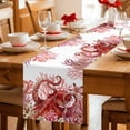 thumbnail image 5 of Ocean Red Octopus Table Runner - 72 Inch Long Coastal Coral Beach Nautical Starfish Cotton and Linen Blended Dress Scarves Farmhouse Table Runner for Kitchen Dining, Coffee Table, 13" x 72", 5 of 8