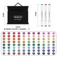 thumbnail image 4 of Shuttle Art 88 Colors Dual Tip Alcohol Based Art Markers, 88 Colors plus 1 Blender Permanent Marker Pens Highlighters with Case Perfect for Illustration Adult Coloring Sketching and Card Making, 4 of 5