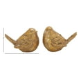 thumbnail image 3 of 8"W, 6"H Gold Polystone Bird Sculpture, by DecMode (2 Count), 3 of 8