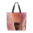 thumbnail image 1 of Fotbe Makeup Brush on Pink Glitter Bolsa Tote con Estampado para Mujer, Bolsos con Cremallera, Bolsa de Hombro Casual de Gran Capacidad con Bolsillos Internos, 1 of 7