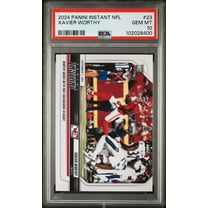 Graded 2024 Panini Instant NFL Xavier Worthy #23 Rookie RC Football Card PSA 10 Gem Mint