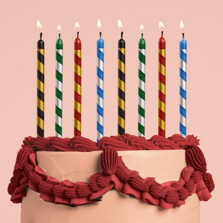 xo, Fetti Wizard in Training Candles - Set of 8 | Kids Cake Decorations, Magic Party Decor, Sorcerer Supplies, Dessert Accessory