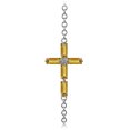 thumbnail image 2 of Galaxy Gold 1.15 Carat 14k Solid White Gold Cross Bracelet Natural Citrine, 2 of 3