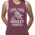 thumbnail image 2 of Arena Lights and Hockey Fights Women's Muscle Tank Medium Shiraz, 2 of 5