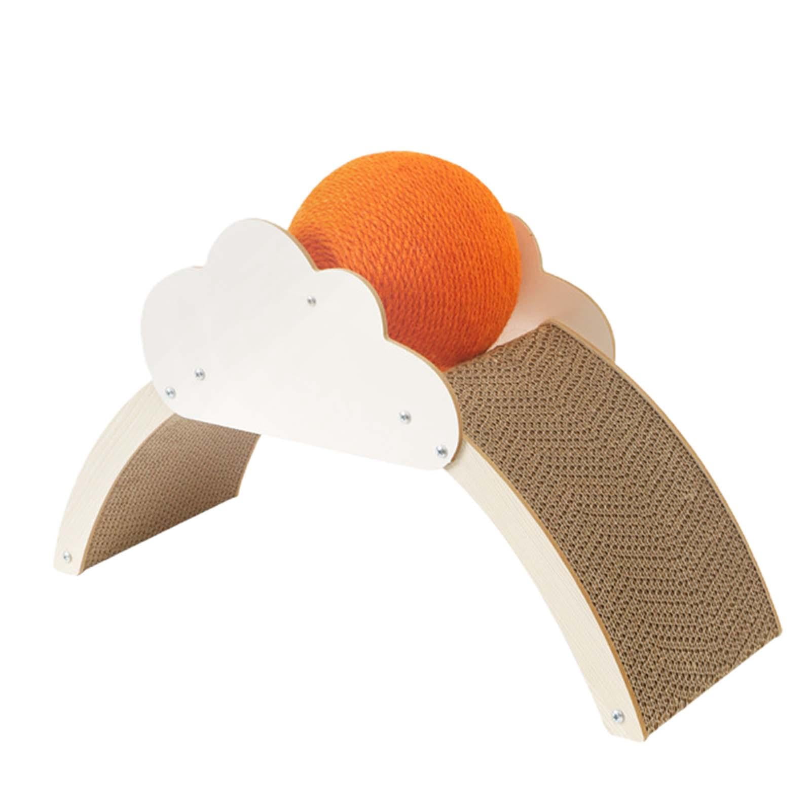 Cat Scratching Board Cat Scratcher Cardboard Cat Scratch Ball Nonslip Protect Furniture Ornament Kitty Scratching Board Cat Scratch Pad Bowl Clouds