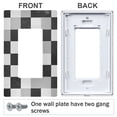 thumbnail image 3 of Yayeee Rocker Switch Wall Plate 1-Gang 4.6"x2.9" Home Decorative Outlet Cover, Black and Gray Plaid Pattern, 3 of 6