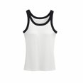 thumbnail image 2 of Blusa de poliéster para mujer, de moda, informal, de color liso, con tirantes, almohadillas para el pecho y la espalda, chalecos y tops moldeadores., 2 of 4