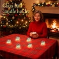 thumbnail image 2 of Portavelas Flotante de Vidrio Translúcido para Velas de Té Navideñas, Ideal para Fiestas, Árboles de Navidad, Bodas, Interiores y Exteriores., 2 of 5