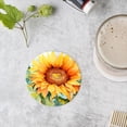 thumbnail image 4 of BaHomeck Drink Coasters Set of 4 with Holder Cute Sunflower Yellow Water Absorbent Ceramic Coasters Tabletop Protection,Suitable for Various Cup ,Home Decor, 4 of 4