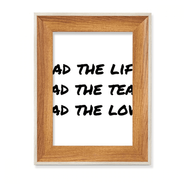 Famous Poetry Quote Life Tear Love Desktop Wooden Photo Frame Display Picture Art Painting Multiple Sets