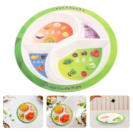 HOOWIFFY Multi-Section Food Plate for Healthy Meals, and Easy to Clean, Perfect for Kids and Adults