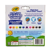 Crayola Ultra-Clean Washable Broad Line Markers, 10 Ct, Back to School Supplies, Classroom Essentials for Teachers, Gift, 3+