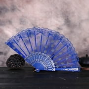 Meilleur ventilateur de fleur à main pliant en soie de dentelle de mariage de danse de style chinois