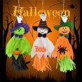 thumbnail image 2 of Decoraciones colgantes de Halloween, adorno de fantasma, calabaza, paja, calcetín de viento para decoración de fondo de fiesta de Bar al aire libre, 2 of 4