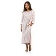 thumbnail image 1 of Casual Nights Robe Longue en Molleton Jacquard à Fermeture Éclair devant pour Femme - Rose - Petit, 1 of 4
