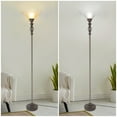 thumbnail image 6 of HonoDing Torchiere Floor Lamps for Living Room, Standing Lamp with White Alabaster Glass Shade(Brown), 6 of 6
