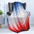 thumbnail image 4 of American Flag Soft Flannel Fleece Throw Blanket, Abstract Background with Stars in Digital Neon Colors Design Image Artwork, Cozy Plush for Indoor and Outdoor Use, 70" x 90", Blue Red, by Ambesonne, 4 of 5