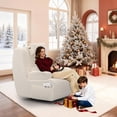 thumbnail image 6 of Loberfve 3-in-1 Swivel Armchair Oversize High Back Chair with 2 Extra Pillows and 2 Side Pockets, Padded Cushion and Back Accent Chair for Living Room Bedroom Beige, 6 of 6