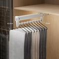 thumbnail image 5 of OIUR Pull-Out Pants Rack Heavy Duty Aluminum Alloy Space Saving Retractable Wardrobe Closet Top Mount Trousers Organizer Sliding Rod Clothes Storage Hanger, 5 of 6