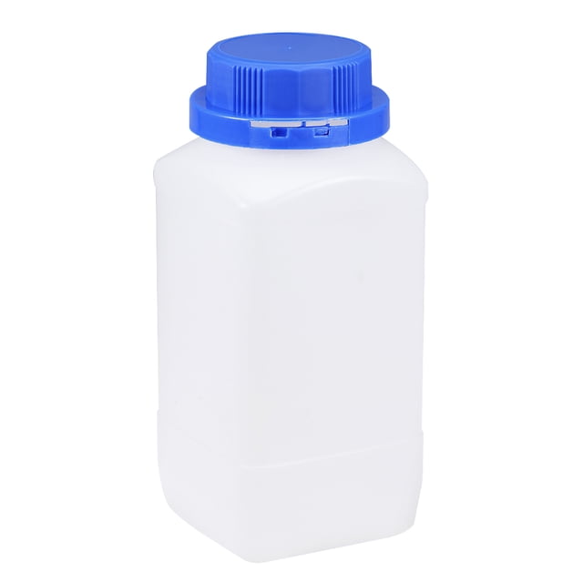 Unique Bargains Plastic Lab Chemical Reagent Bottle 1000ml/ 34oz Wide Mouth Sample Sealing Liquid Storage Container Blue