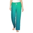 thumbnail image 2 of Lsque Green Turquoise Teal Print Women's Pajama Pants, Lounge Pant - Comfortable Home Wear,Elastic Waistband, Stylish Design-XX-Large, 2 of 9