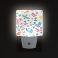 thumbnail image 3 of Hand-drawn Chicken Flower Bird Night Light 2 Pack LED Nightlight Plug into Wall Dusk to Dawn Sensor Soft White, 3 of 7