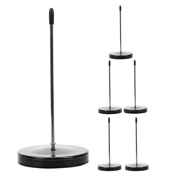 6 soportes de recibos de escritorio: varilla de 5,5 pulgadas, eje para cheques de restaurante, tenedor para recibos, soporte de papel de varilla recta plateado.