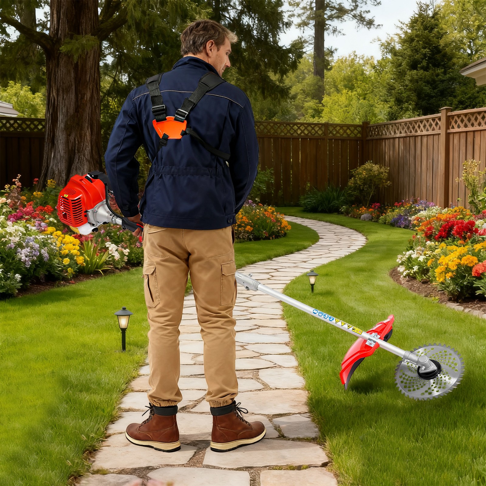 51.7 CC Gas Power Hedge Trimmer Chainsaw Grass Trimmer Outdoor Brush Cutter for Gardens, Parks
