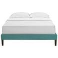 thumbnail image 4 of Modway Tessie Upholstered Queen Platform Bed Frame with Wood Slat Support in Teal, 4 of 4