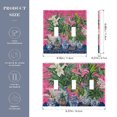 thumbnail image 2 of Yayeee Toggle Light Switch Wall Plate 2-Gang 4.56"x4.48" Decorative Outlet Cover, White Vibrant Flowers, 2 of 7