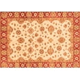 thumbnail image 1 of Ahgly Company Indoor Rectangle Abstract Orange Modern Area Rugs, 2' x 4', 1 of 4