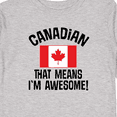 thumbnail image 4 of Inktastic Canada Flag Awesome Canadian Boys or Girls Long Sleeve Toddler T-Shirt, 4 of 5
