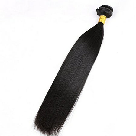 100% Virgin Brazilian Natural Straight Human Hair Weave Extension Unprocessed,8'',100g piece - Natural