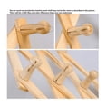 thumbnail image 7 of Topboutique Expandable Wooden Hanger Accordion Style Wood Wall 2" Pegs Coat Hat Mug Rack (2 Racks), 7 of 7