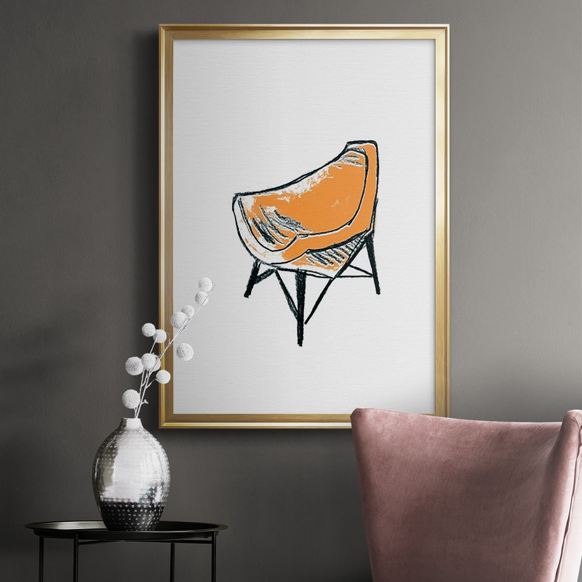 Take a Seat XII Premium Framed Print, in Gold, Black, or Silver - Ready to Hang