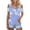 #0038-Light Blue, variant on Summer Cold Shoulder Tops for Women V Neck Short Sleeve Shirts Ladies Flora Print Casual Blouse Going Out Outfits