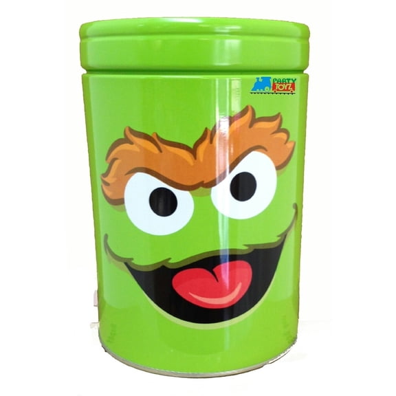 Oscar the Grouch Rounded Tin Coin Bank - Green