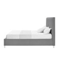 thumbnail image 3 of Posh Living Evette Velvet King Platform Bed Grey, 3 of 8