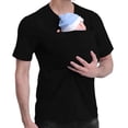 thumbnail image 6 of Mifsaly Dad and Mom Kangaroo Carrier Shirt v neck short sleeve tshirts unisex women men kangaroo shirt for dad and baby Pregnant Babies Wearing tops, 6 of 10